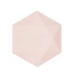 Vert Decor Bordjes Zeshoekig - Roze - 6 st - 26 cm
