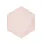 Vert Decor Bordjes Zeshoekig - Roze - 6 st - 20,8 cm
