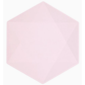 Vert Decor Bordjes Zeshoekig - Roze - 6 st - 15,8 cm