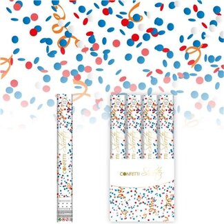 Haza-Witbaard Confetti Shooter Rood/Wit/Blauw - 40 cm