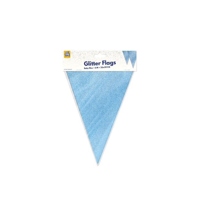 Licht Blauw Glitter Vlaggenlijn