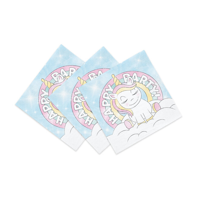 Servetten Unicorn Pastel - 33x33cm - 20 st