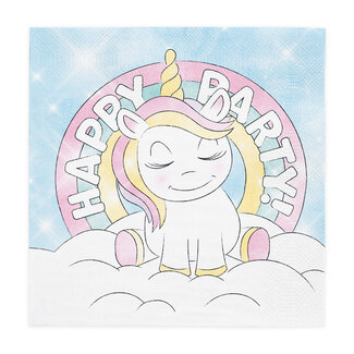 Globos Servetten Unicorn Pastel - 33x33cm - 20 st