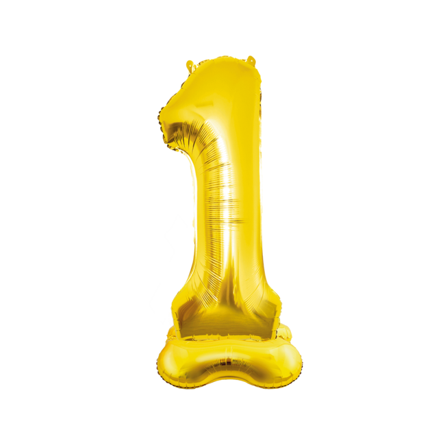 Folieballon met Standaard Cijfer 1 Goud - 150 cm