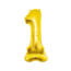 Folieballon met Standaard Cijfer 1 Goud - 150 cm