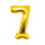 Folieballon met Standaard Cijfer 7 Goud - 150 cm