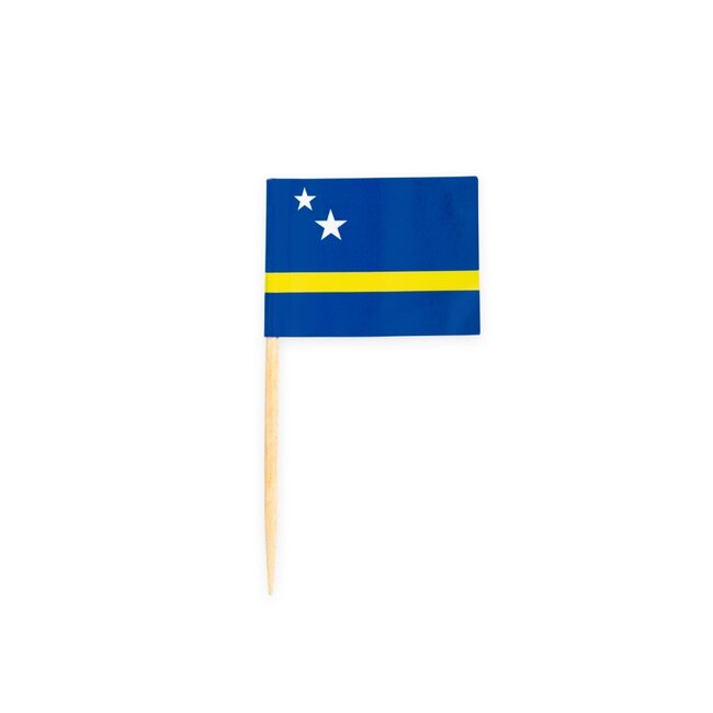 Prikkertjes Vlag Curaçao 7cm - 50 stuks