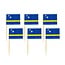 Prikkertjes Vlag Curaçao 7cm - 50 stuks