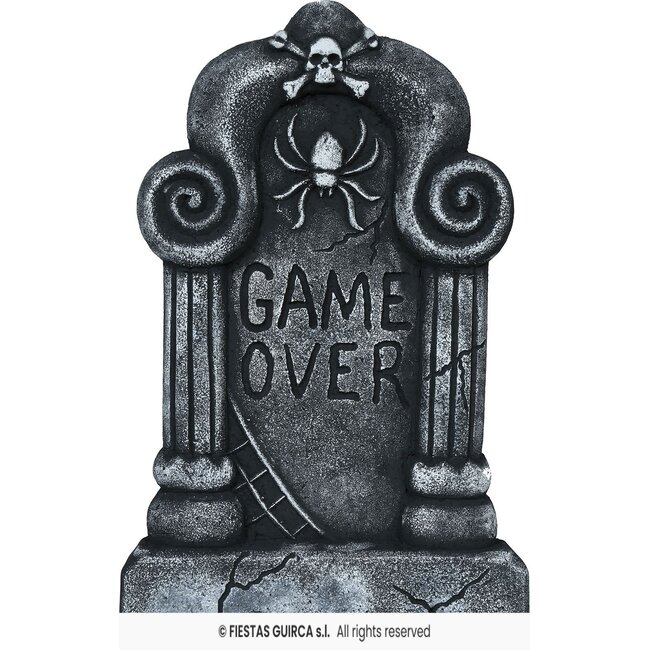 Grafsteen Game Over - 42 x 27 cm