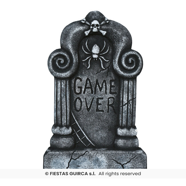 Grafsteen Game Over - 42 x 27 cm