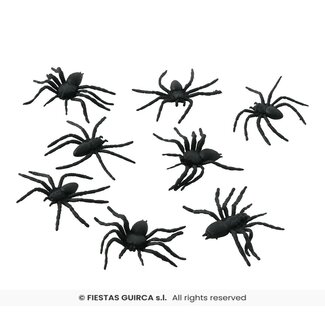 Fiesta Zwarte Spinnen - 8 st - 6cm