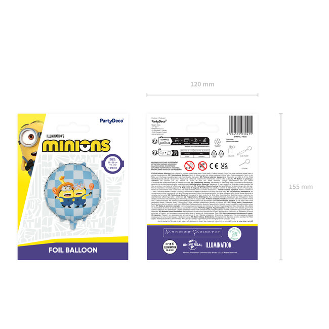 Folieballon Minion - 45cm