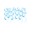 Swirl Decoratie Licht Blauw - 12st - 70cm