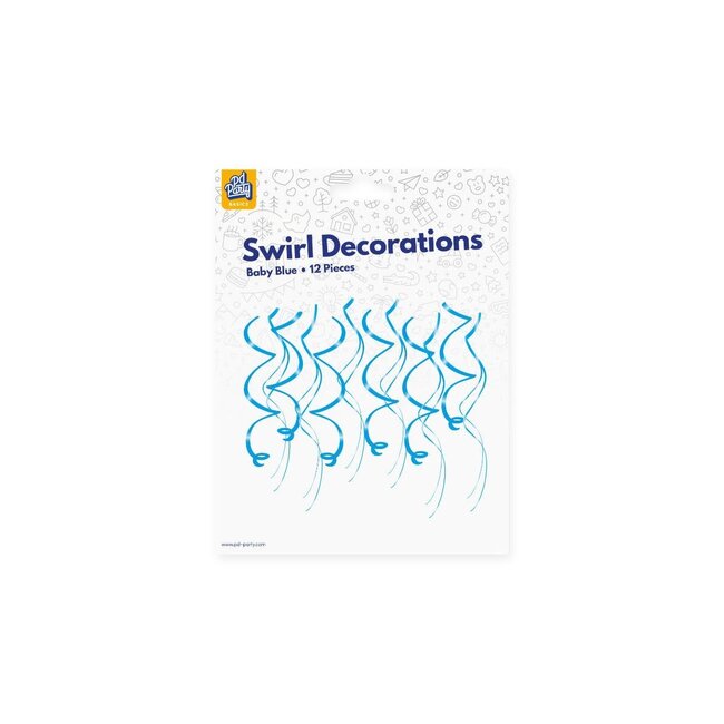 Swirl Decoratie Licht Blauw - 12st - 70cm