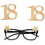 Glitter Bril Goud - 18 Jaar