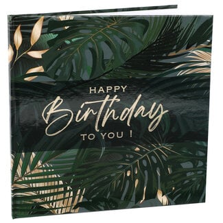 Santex Gastenboek Birthday Jungle - 24 x 24 cm - 20 pagina's