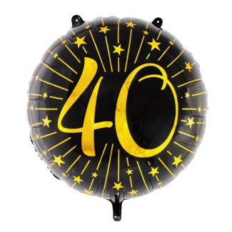 Globos Folieballon XL  - Milestones Black & Gold - 40 - 72cm