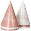 Folat Crème Rose - Mini Feesthoedjes - 10 cm - 6 stuks