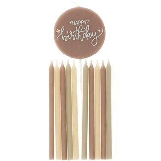 Folat Crème Rose - Kaarsjes - 9,5 cm - 11 stuks