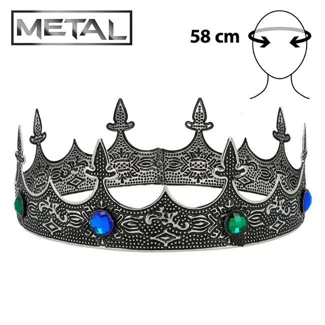 Metalen Kroon Royalty Zilver