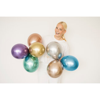 Strong Balloons Ballonnen Chrome Rosé Gold - 12 cm - 50 stuks