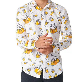 Suitmeister Suitmeister Men's Shirt Beer White