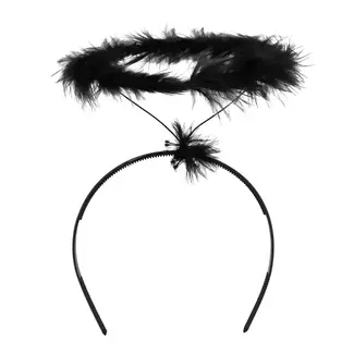 Boland Set Engel Zwart - Diadeem Halo en Vleugels