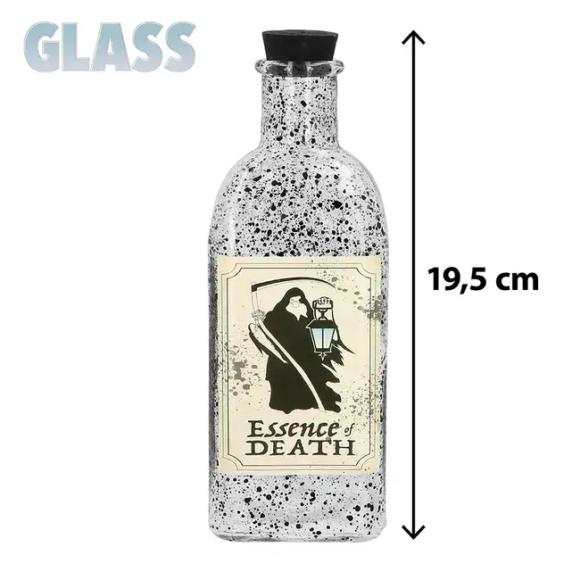 Glazen Flesje 'Essence of Death' - 19,5 x 7 x 7 cm