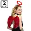 Set Duivel Rood - Diadeem Halo en Vleugels