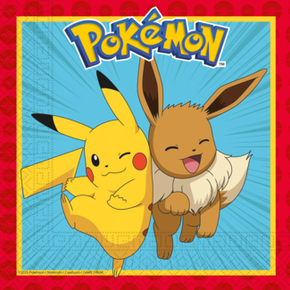 Pokémon Pokémon Servetten - 20st - 33x33cm