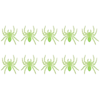 PartyDeco Glow in the dark Spinnen - 10 st - ... cm