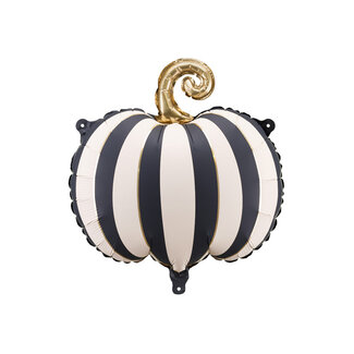 PartyDeco Folieballon Gestreepte Pompoen - 39 x 38 cm