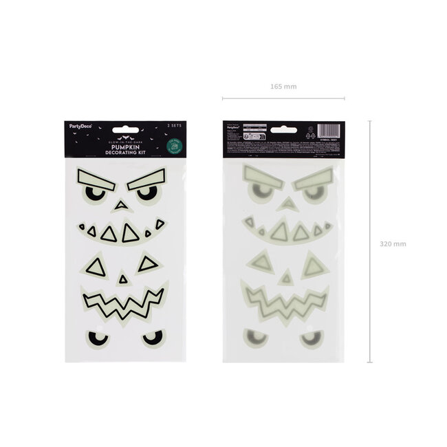 GID Gel Stickers "Pompoen" - 16,5 x 32 cm