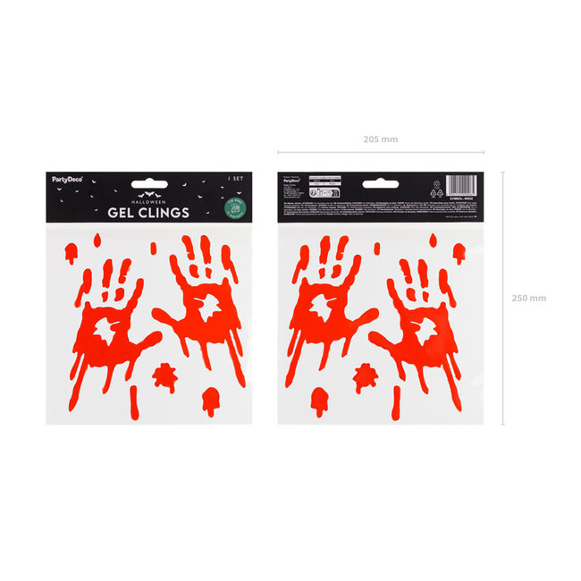 Gel Raam Stickers "Bloody Hands" - ? cm