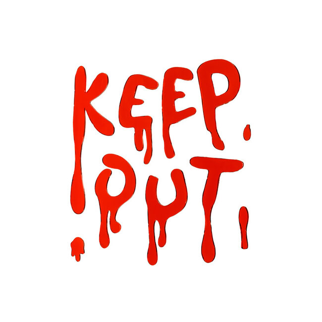 Gel Raam Stickers "Keep Out" - 17x19cm