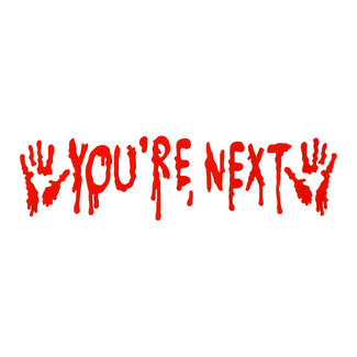 PartyDeco Gel Raam Stickers "You're Next" - 14 x 48,5 cm
