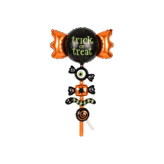 PartyDeco Folieballon Trick or Treat - 89 x 129 cm