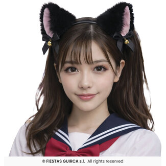 Guirca Cat Ears Headband - black