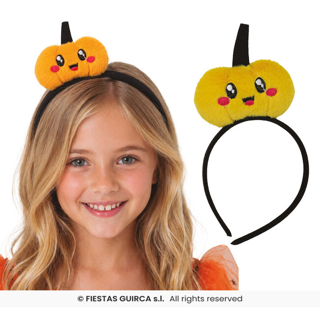 Pluche Haarband - Pompoen