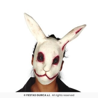 Fiesta Latex Masker Creepy Konijn
