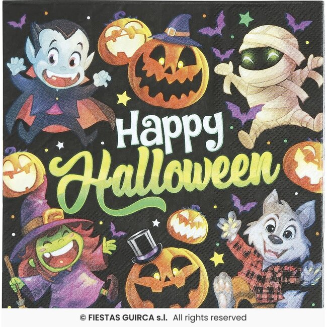 Servetten Kleine Monsters - 16x 16 cm - 20 st