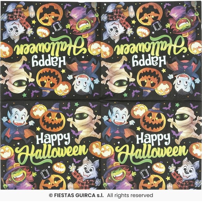 Servetten Kleine Monsters - 16x 16 cm - 20 st