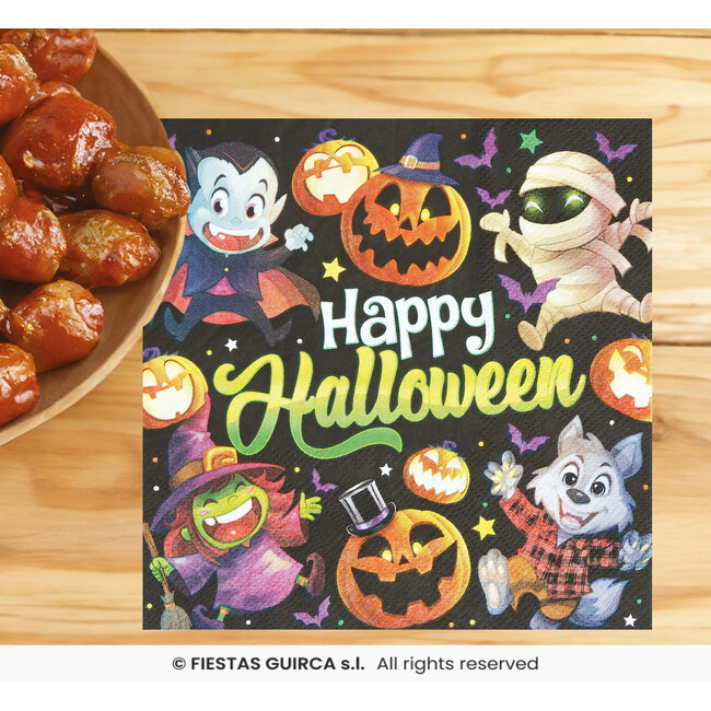 Servetten Kleine Monsters - 16x 16 cm - 20 st