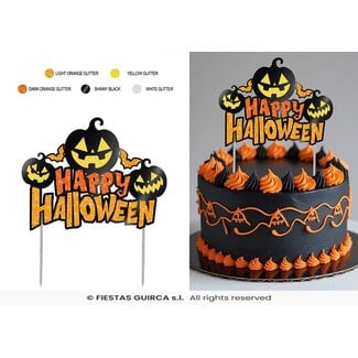 Fiesta Cake Topper Pompoen - 16 x 24 cm