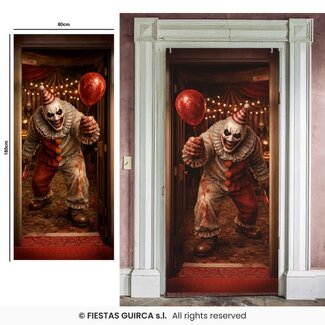 Fiesta Deurdeco Horror Clown - 80 x 180 cm