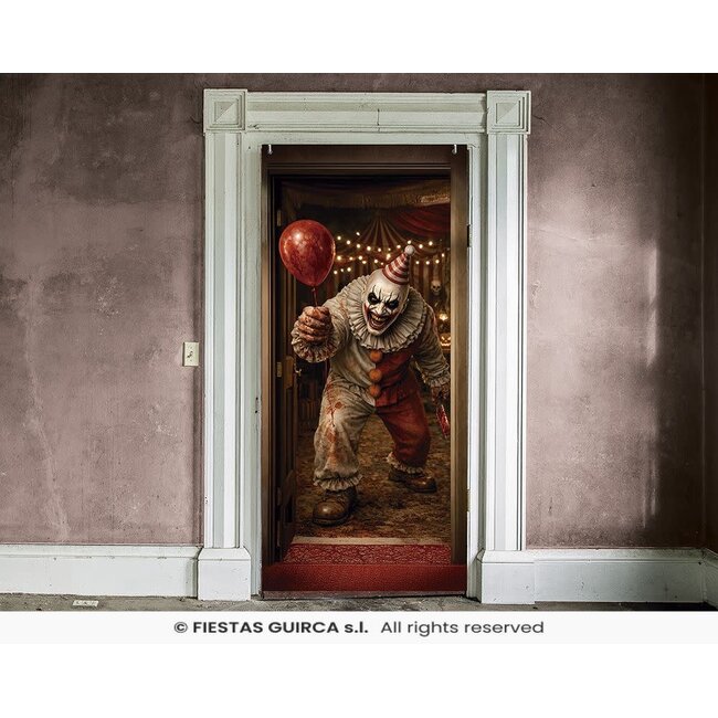 Deurdeco Horror Clown - 80 x 180 cm