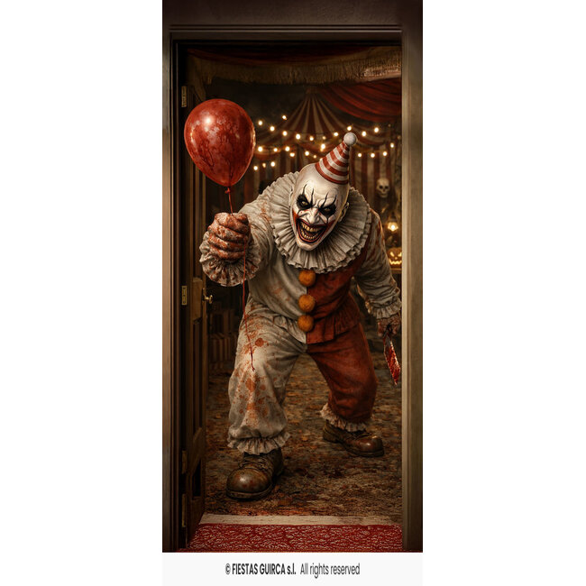 Deurdeco Horror Clown - 80 x 180 cm