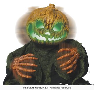 Fiesta Pompoen Figuur met Licht en Geluid - 50 cm