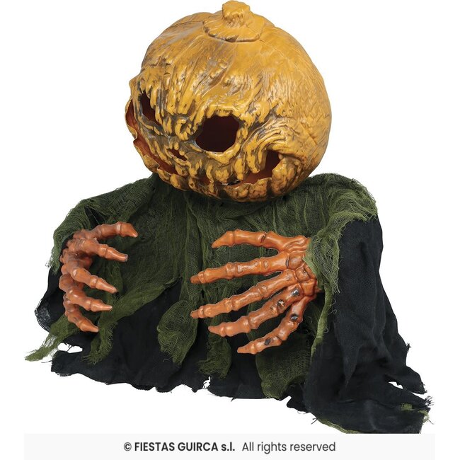 Pompoen Figuur met Licht en Geluid - 50 cm