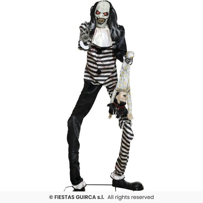Horror Clown met Baby - Licht en Geluid - 215 cm